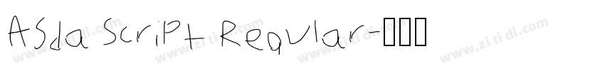 Asda Script Regular字体转换 Asda Script Regular字体转换